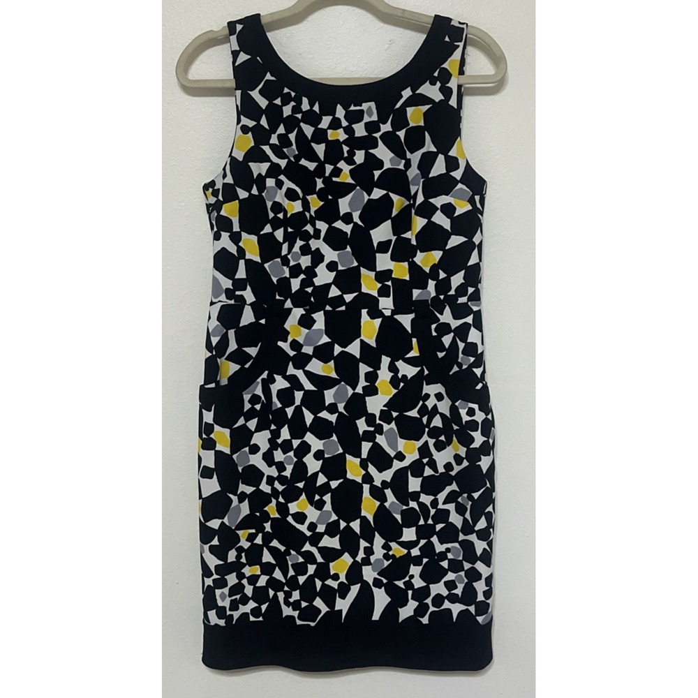 New York & Company NEW Sleeveless Sheath Dress Stretch Size 10 Black White